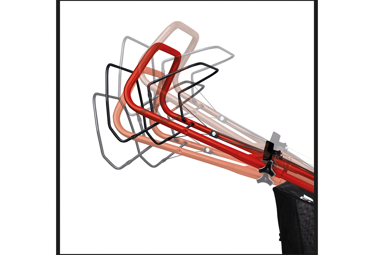 Το Einhell GC-PM 46/3 με αναδιπλούμενη λαβή για ευκολία αποθήκευσης, ιδανικό για μικρούς χώρους.